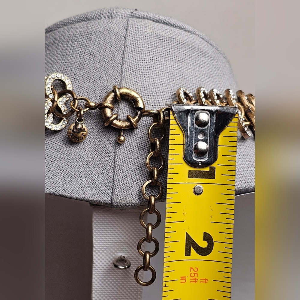 [J. Crew] Vintage Gold Rhinestone Studded Statment Collar Necklace - Picture 14 of 16